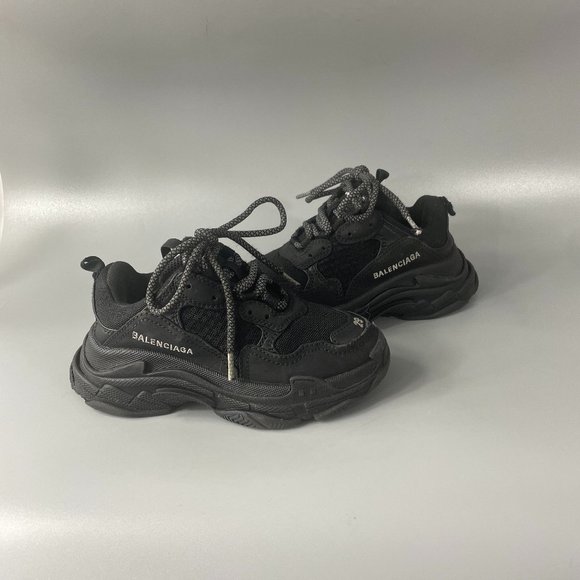 Balenciaga Other - Balenciaga Triple S Kid's Black Polyurethane Wedge Trainer Sneakers, 29